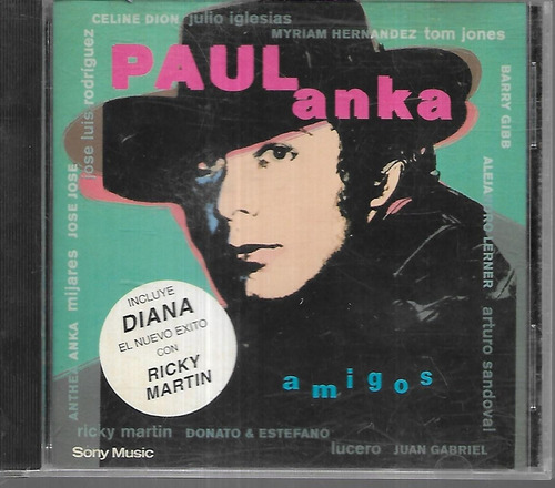 Paul Anka Album Amigos Ricky Martin Mijares Tom Jones Cd 