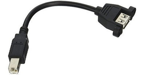 C2g 28065 Panelmount Usb 20 A Hembra A B Cable Macho Negro 6