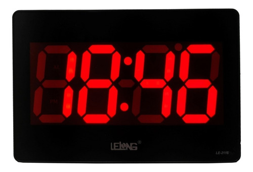 Relógio De Parede Mesa Led Grande Calendário Lelong Le-2116