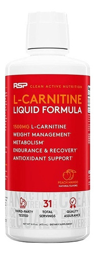 Rsp Nutrition Liquid L-carnitine 3000 Quemador Grasa 473 Ml