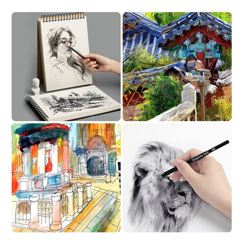 Kit De Dibujo Kit De 98 Pzas Suministros De Dibujo Y Arte In