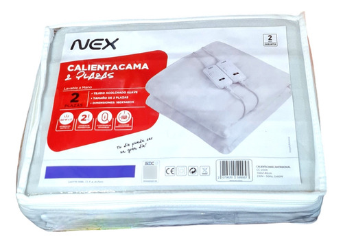 Calienta Cama Nex 2 Plazas Proteccion De Sobrecalientamiento