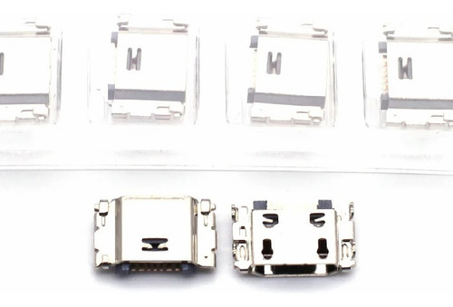 5 Un. Conector De Carga Micro Usb P/ A01 Core Sm-a013m/ds