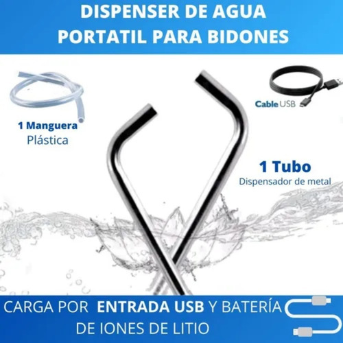 Imagen 5 de 10 de Dispenser De Agua Automatico Bomba Dispensador Bidones Usb