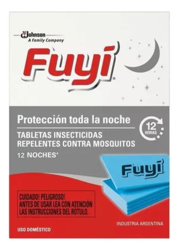 Fuyi Tabletas X 12u Rápida Acción Contra Mosquitos Zancudos