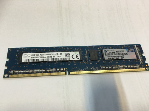 Imagem 2 de 6 de Kit Memoria Ecc 2x2gb Ecc Pc3-10600e Dell Poweredge T110 T310 R210 R220