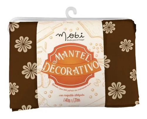 Imagen 1 de 1 de Mantel Decorativo De Vinil Afelpado 1.7x1.4 M Chocochip