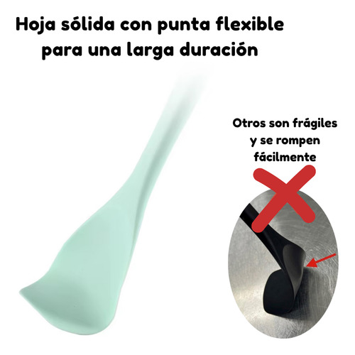 Set 2 Cucharas Ensaladeras Silicona Cocina Antiadherentes