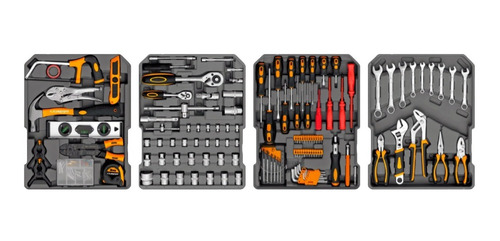 Imagen 3 de 10 de Set Kit Herramientas 245 Pzas Lusqtoff Con Malentin Portatil