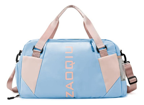 Bolsa Mala De Mão E Ombro P Viagem Academia Alça Regulável Cor Azul Bebê