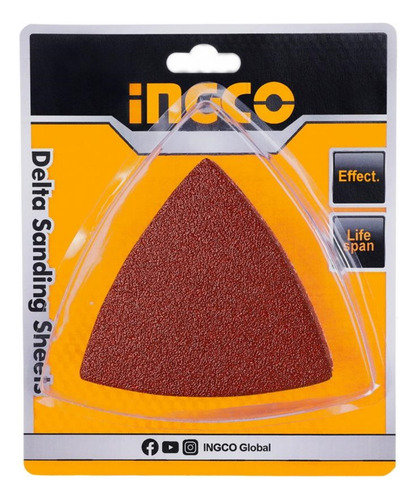 Set 20 Lijas Triangulares Velcro Akts080201 Ingco Ferreplus
