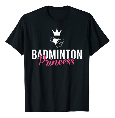 Camiseta Bdminton Princess, Negro -