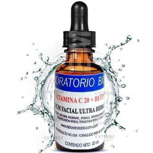 Sérum Vitamina C 20% + Retinol Biocom para todo tipo de piel de 20mL