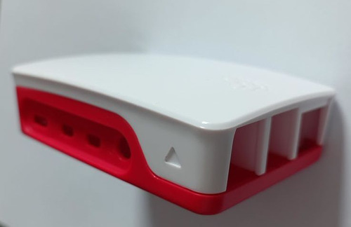 Case Caixa Oficial Para Raspberry Pi 4 B Branca E Vermelha (Usado)