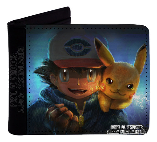 Billetera Cartera Cuero Sintético Pokemon Serie Anime 06