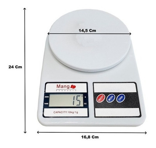 Imagen 2 de 4 de Balanza De Cocina Digital De Precisión Capacidad 10kg
