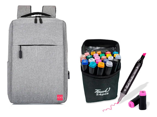 Drypens Marcador 24 Tonos + Mochila Para Compu Con Usb