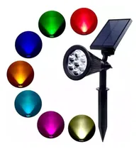 Comprar Lampara Foco Solar Jardín Exterior Luz Led Colores Rgb Clic