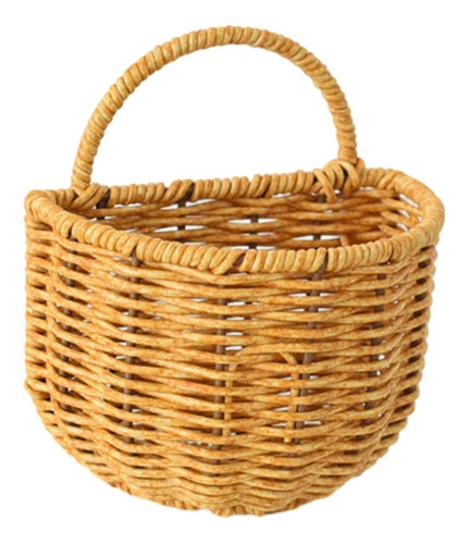 Cesta Colgante Semicircular Tejida, , Pequeño 13cmx8cmx14cm