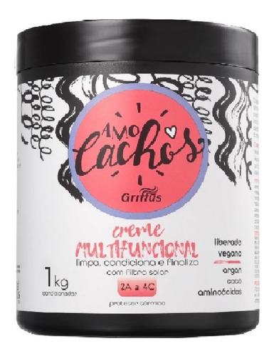 Creme Multifuncional 2a A 4c Vegano Amo Cachos Griffus