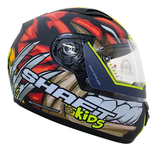 Casco Moto Niño Infantil Weapon X Talla M Azul Shaft EPS ABS Shaft Weapon