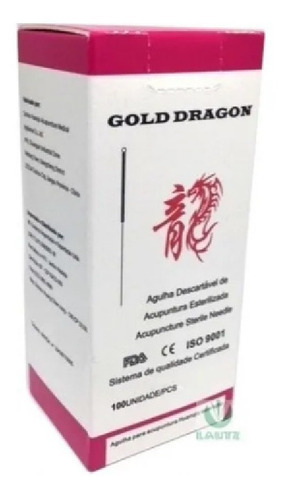 Agulha De Acupuntura 25x40mm Cx C/ 100 Unid - Gold Dragon