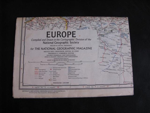 Mercurio Peruano: Mapa Nat Geographic Europ 6-1969 F1 L175