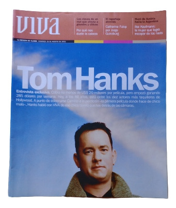 Revista Viva N° 1372 08/2002 Tom Hanks