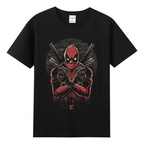 Polo Deadpool Marvel Supeheroe Estampados Unisex Algodón