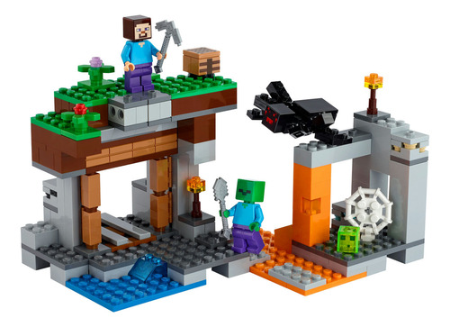 Kit De Construcción Lego Minecraft La Mina Abandonada 21166