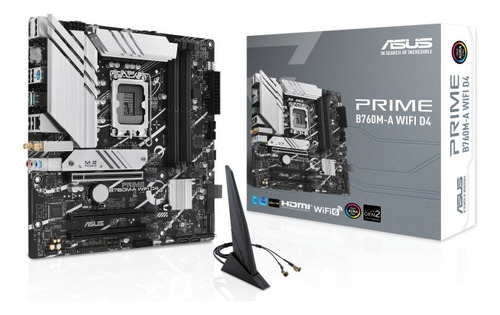 Placa-mãe Asus Prime B760m-a Wifi D4 Intel Lga1700 Cor Preto