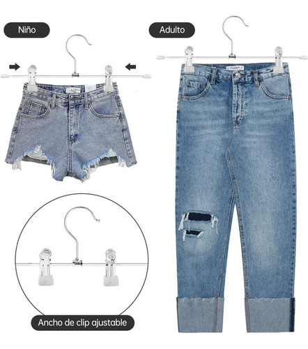 De Perchas Ganchos Para Ropa Acero Inoxidable Con Clips