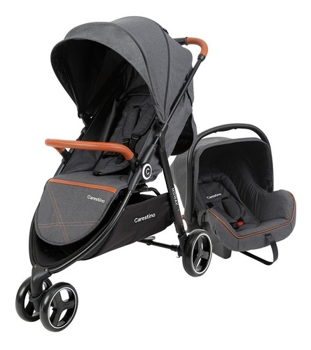 Coche Midway 3 Ruedas Carestino Jogger Negro + Accesorios