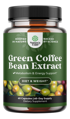 Extracto Grano De Cafe Verde Puro 50% Ac Clorogenico 60 Cap