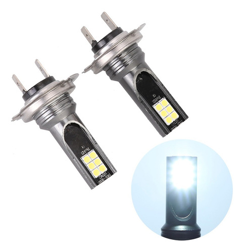 Luz De Niebla Linterna 3000k 24w 1000lm Coche 2pcs H7 12 Led