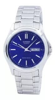 Reloj Casio /fecha/ (mtp-1239d-2adf) Analógico / Original! Color de la correa Plateado Color del bisel Plateado Color del fondo Azul