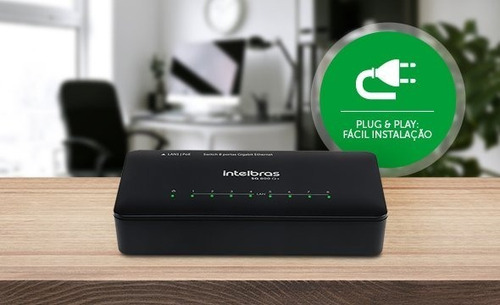 Switch 8 Portas Giga Sg 800 Q+ Não Gerenciável Intelbras