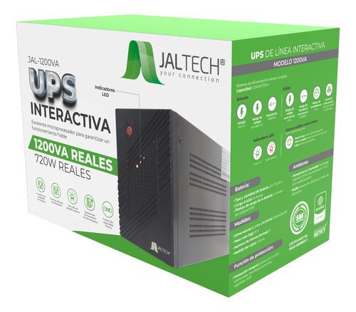 Ups Interactiva Jaltech 1200va Reales- 720w (watts)