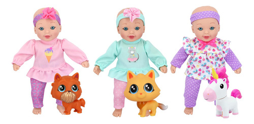 New Adventures Little Sweeties Baby Doll Con Mascotas