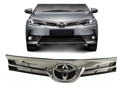Grade Dianteira Cromada Corolla Com Emblema  2017 2018 2019 