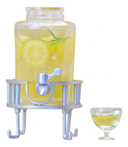 Miniature Dollhouse Juice Bucket Dollhouse Yellow [u