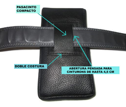 Funda Estuche Cuero Para Nubia Focus Pro - Vertical Premium Negro Vertical Con Pasacinto Compacto Para Guadar El Celular Sin Nada ´puesto