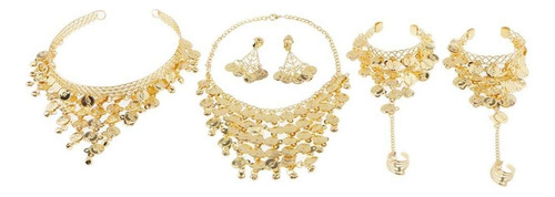 4x Conjunto De Joyas De Danza De Vientre,, Pendientes,