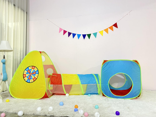De Campaña 5 En 1 Para Niños Con Túnel Y Accesorios