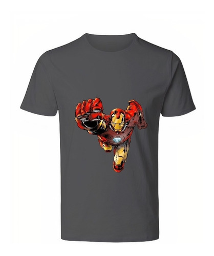 Polera Iron Man Marvel The Avengers  Estampada  Algodon   