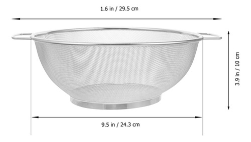 Colador De Malla De Acero Inoxidable Con Doble Asa Fine Mesh
