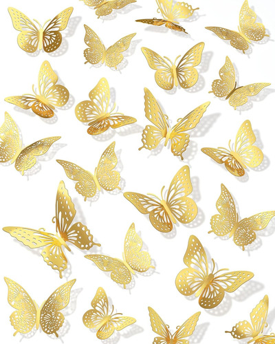 48 Piezas 3d Pared Mariposas Decorativas