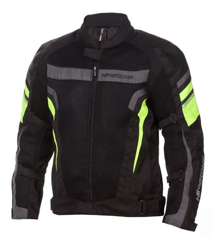 Campera Moto Nine To One By Ls2 4s Negro + Fluo Bamp Group