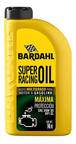 Aceite Bardahl Super Racing Oil 20w50 Sl, 946ml 12 Piezas