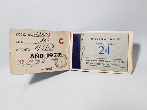 Imagen 4 de 10 de Antiguo Reloj Racing Club Y Carnets Lote X 3 Mag 59091